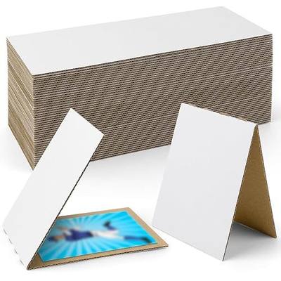 Golden State Art 3.5X4.5" Corrugated Sheet Trading Card Protector 50 Pack | White Cardboard Inserts, Sport Baseball Football Card Folders