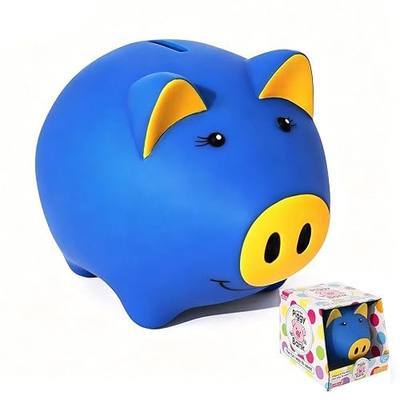 Glow in The Dark Piggy Bank for Kids, Unbreakable Plastic Money Savings Box, Cute Coin Bank for Toddlers Boys Girls Birthday Gift