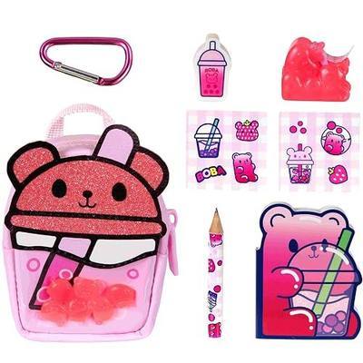 REAL LITTLES - Scented Surprise Micro Backpacks, Soft, Fluffy, Cute Food Themed Micro Backpack With 5 Scented Real Working Micro Stationery Surprises Inside, 6 To Collect