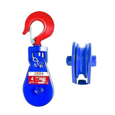 TKK 4 Ton Snatch Block with Hook - 8800lbs Capacity, 4.5" Sheave, 1/2" Wire Rope - High Strength Pulley for Towing, Recovery, Winch - Ideal for Tow Trucks, Rollbacks, Wreckers, Car Haulers