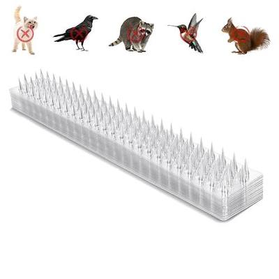 Zipcase 49.5 ft Transparent PVC Bird Spikes, Dual-Length Spikes, 36 Pack | Narrow Landing Gaps and Precision Deterrence,Effectively Guarding Against Birds,Pigeons,Cats,Squirrels