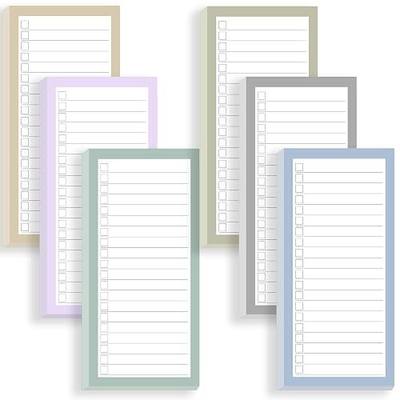 BIPEND 6 Pack Magnetic Notepads for Refrigerator, Grocery List Magnet Pad for Fridge, 50 Sheets per Note Pads To-Do List, Shopping List(300Sheets)