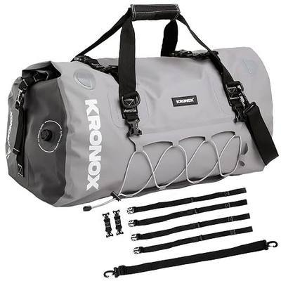Kronox Waterproof Duffel Bag for Men & Women - Large Motorcycle Duffle Bag - Heavy Duty & Reflective - Large Dry Bag for Boating, ideal for Boat Gear