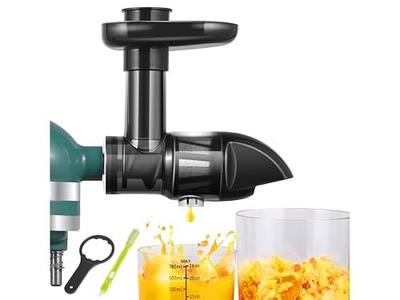 Masticating Juicer Attachment for All KitchenAid Stand Mixers, Slow Juicer Attachment for Kitchen Aid Mixer, Easy to Clean Cold Press Juicers Parts with Brush, Machine not included, Red
