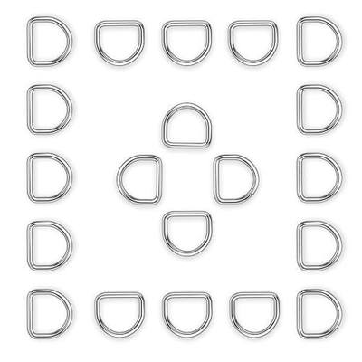 BEYOURD Metal D Rings, Heavy Duty 304 Stainless Steel Welded Dee Rings