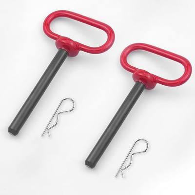 2 Pcs Hitch Pin, Tractor Towing Hitch Pin and Clip, 3/4 x 4 Inch | Heavy Duty Trailer Gate Pin Lawn Mower Trailer Hitch Pins for Trailer, Boat, Car, RV, Truck (3/4 x 4 Inch)