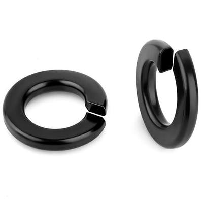 1/4" Lock Washer Spring Lock Washer, Stainless Steel 18-8 (304), Black Finish, 100 PCS