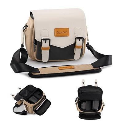 Cwatcun Compact Camera Sling Bag, Waterproof Crossbody Case with Tripod Holder