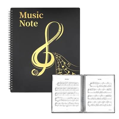 MUDOR Sheet Music Folder for Letter Size 8.5X 11 Inches, 60 Pages | Piano Sheet Music Holder Allow Annotations, Eliminate Glare, Spiral Sheet Music Storage Binder