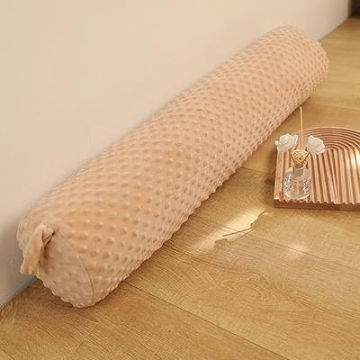 Long Body Pillows for Bed Queen Fluffy Round Body Pillow for Adults with Removable Cover Washable Cylinder Roll Cushion for Side Sleeping Hugging,Khaki,59 in