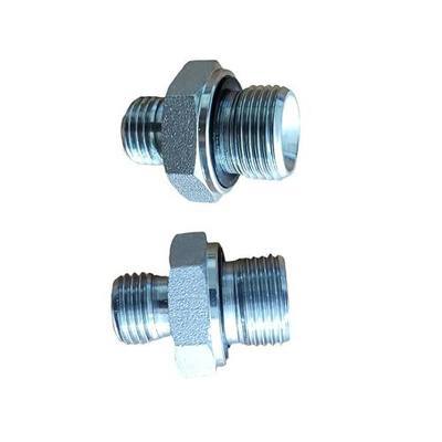 2Pcs 14H to 18ED Fitting Adapters Excavator Hydraulic Hose Pipe Thread Connector
