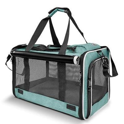 GAPZER Small Dog Carrier Yorkshire Puppy Softshell Chihuahua Transport Cage | Privacy Protection Big Kitten Car Travel Cloth Carry Bag up to 20 lbs, Small Animal Portable Mesh Kennel Cage for Vet Visits