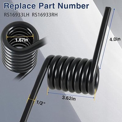2 Pair Heavy Duty Trailer Ramp Springs,Trailer Coil Springs 2000 Lbs Torque Right and Left Side for Trucks Trailer Gates Replace# RS16933LH RS16933RH