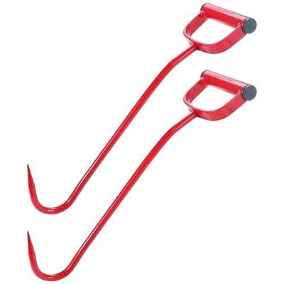17" Long Hay Hooks for Bales 2 Pack, Red Hay Bale Hooks | Steel Hay Hooks Replaces 47010600, S47010600, Made of Heavy Duty Metal, for Effortless Moving of Hay Bales