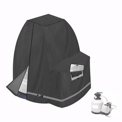 XCZ Sand Filter Pump Cover for 12-16INTEX Crystal Clear Sand Filter Pumps, Waterproof and UV Resistant, Above-Ground Pool Pump Cover Also Available with its Model ,Black only Cove