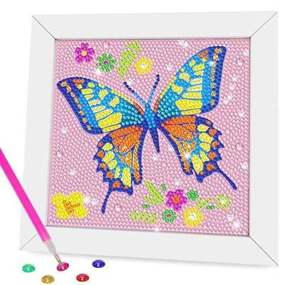 Diamond Art Kits for Kids - Crafts for Girls 8-12 - Diamond Art Painting with Wooden Frame - Arts and Crafts for Kids Ages 4-6 8-10 - GEM Art Supplies Dots for Adult Beginners Home Wall Decor Gifts