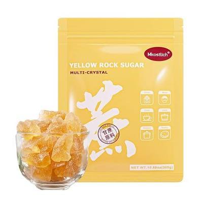 Mkostlich Medium-Sized Yellow Rock Sugar, Rock Sugar for Pho, 10.58oz/300g 黄冰糖