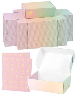 6x4x2 Small Shipping Boxes for Small Business, Pack of 50 Colorful Cardboard Boxes for Shipping