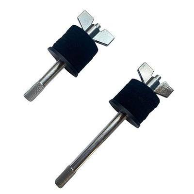 1 Pair Cymbal Stacker, 4 inch and 5.7 inch Cymbal Stacker Mount 8mm Thread Cymbal Stacker Attachment Percussion Instrument Accessories Wing Nut Black