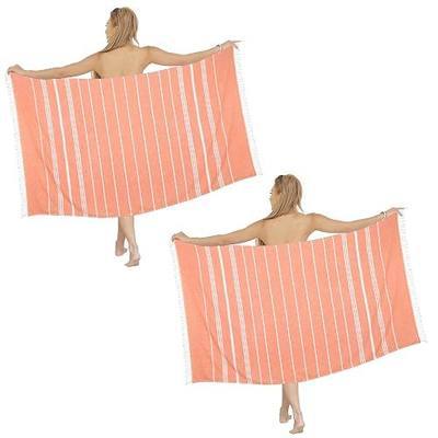 Beach Towel 2 Pack,Sand Free Beach Towels Oversized 39 x 72 | Turkish Beach Towel Quick Dry Towel,Lightweight Pool Towels for Adults Travel Towel,Beach Essentials Super Absorbent Towels
