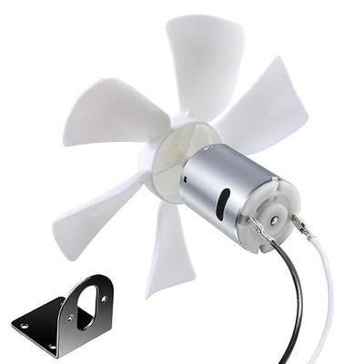 PlusRoc RV Vent Fan Replacement 6 inches, 130 CFM | RV Exhaust Bathroom Ventilation Roof Ceiling Fan 12V D-Shaft Motor White Blades Compatible with Heng's Elixir Jensen