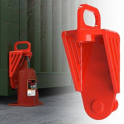 2026 Upgraded Shipping Container Jack Lug, Heavy Duty Shipping Container Booster Lifter with Portable U-Shape Handle, Shipping Container Accessories Attachment(Red)