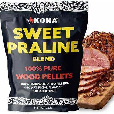 Kona Sweet Praline Pecan Wood Pellets Blend, Intended for Ninja Woodfire Outdoor Grill, 2 lb Resealable Bag