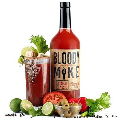 Bloody Mike Original Classic Bloody Mary Mix, 32 Oz Glass Bottle, Gluten Free, Cocktail Mixer, Premium Ingredients, Perfect for Bloody Mary and Mocktail Drinks, Mike Ditka Approved, 1 Bottle