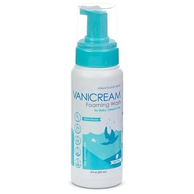 Vanicream Foaming Wash for Baby, 8 Oz, Gentle Cleanse and Moisture, Tear-Free Baby Shampoo and Body Wash with Beta-Glucan, Formulated without Common Irritants for Sensitive Skin, All Ages