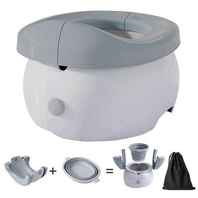 joyingbaby Potty Training Toilet Seat for Toddlers Potty Chair with Splash Guard Portable Baby Toilet with Travel Bag 100Pcs Disposable Drawstring Potty Bags for 0-3 Years Boys Girls