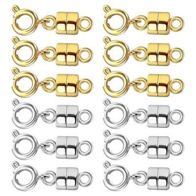 Magnetic Clasps for Necklaces Strong Magnetic Necklace Clasps and Closures, 14K Gold and Silver Bracelet Converter for Women