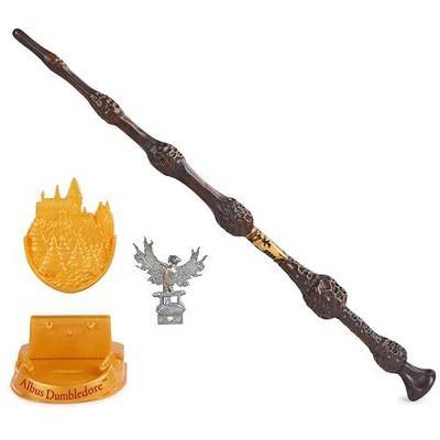 Wizarding World Harry Potter 12-inch Dumbledore Collector Wand, Ages 6+ | Unbox a Mystery 12-inch Replica Wand, Includes Hogwarts Stand & Die-Cast Icon, Pretend Play, Spellbinding Gift for Kids