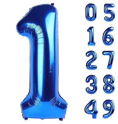 Navy Blue 1 Balloon,Birthday Number Balloons,40 Inch Decorations Men Women | Navy blue jumbo inflatable birthday balloon numbers 40 inch,Blue giant helium 1st 10 11 16 18 21 party supplies for women men