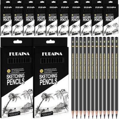 Humyoun 144 Pcs Drawing Sketching Pencil Set Professional (12b - 4h) Graphite Charcoal Gift Bulk for Artists Beginners, Pro Artists, Drawing Art, Sketching