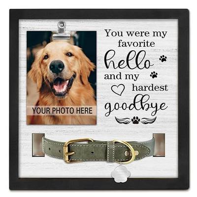 PUREFLY Dog Memorial Gifts for Loss of Dog, Loss of Dogs Sympathy Gift Pet Loss Sympathy Frame with Collar Holder, Pet Cat Remembrance Bereavement Gift