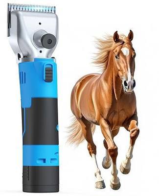 oneisall Professional Horse Clippers 2601 | Cordless Horse Grooming Clippers with 2 Batteries,Detachable Blade,Heavy Duty Horse Grooming Kit for Thick Coat
