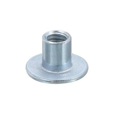 uxcell M6 T-Nuts, 12pcs Carbon Steel Tee Nut Round Base Weld Nuts 10mm Height Through Hole Flange Insert Female Thread Plate Nuts