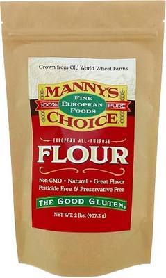 Manny's Choice Natural All Purpose Unbleached Italian Artisan Wheat Flour Type 0 for Baking 2 lb | Bread Flour | Cake Flour | Pizza Flour | Pasta Flour | Pastry Flour