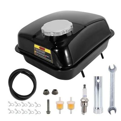 RUTU Gas Fuel Tank Compatible with Predator 212 196cc (Upgrade Side Style) | for Coleman CT200U BT200X KT196 Baja Warrior Heat 5.5hp 6.5hp Mb165 Mb200 Mini Bike Go Kart Pit Bike Parts