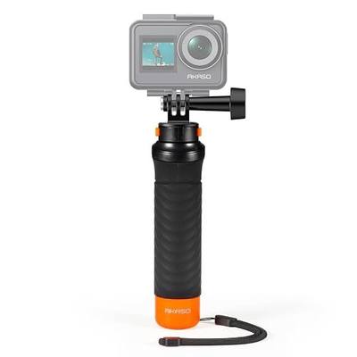 AKASO Waterproof Floating Hand Grip Action Camera Accessories for Gopro Hero 13/12/11/10/ 9/Max/DJI Osmo Action EK7000/Brave 4/Brave 7 LE/Brave 7 Action Camera Handle Mountfor Water Sports