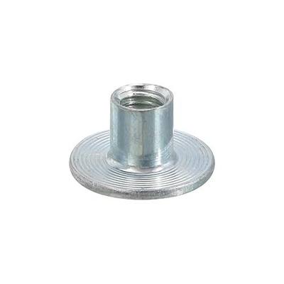 uxcell M5 T-Nuts, 12pcs Carbon Steel Tee Nut Round Base Weld Nuts 8mm Height Through Hole Flange Insert Female Thread Plate Nuts
