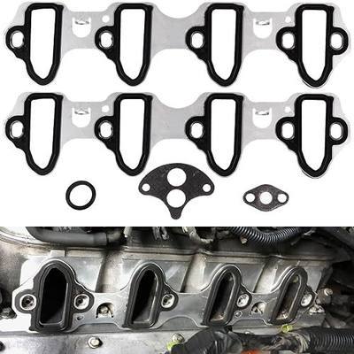 MS98016T For Chevy Silverado 5.3 Intake Manifold Gasket Ls Ls2 Ls3 Ls6 Chevrolet Sierra Avalanche Escalade Yukon Tahoe Suburban Intake Manifold Gasket Sealing 4.8 5.3 6.0 6.2L 89060413 MIS16340