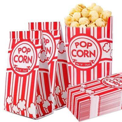 VOISEN Paper Popcorn Bags,100 Pack 1oz Popcorn Bags Individual Servings, Popcorn Bag Bulk for Popcorn Machine,Movie Nights Pop Corn Bags