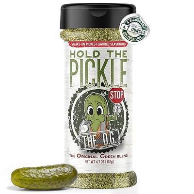 Hold The Pickle O.G. Dill Pickle Seasoning, 4.7 oz Shaker - Popcorn seasoning, Original Green Flavor Dill Pickles Seasoning for Cooking - Vegan, Non-GMO, Gluten Free, Kosher Certified