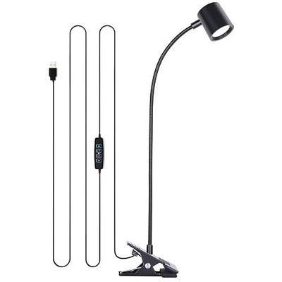 Desk Lamp USB Clip On Light,Book Lights for Reading at Night Clamp Light | 3 Color Modes,10 Brightness Clamp Light,360° Gooseneck LED Reading Light for Books in Bed,Eye-Care for Home Office,Headboards