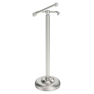 Toilet Paper Holder Stand, Brushed Nickel Toilet Paper Holder Free Standing, Post Pivoting Design & Stable Weighted Base SUS304 Stainless Steel for Bathroom(Mega Roll)