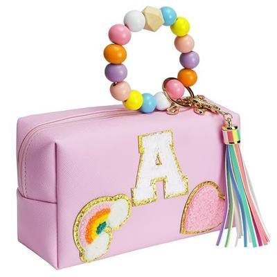 Elilier Birthday Gifts for Kids 4 5 6 7 8 9 10 11 12 year Old, Girl gifts Skin Care, Letter Pouch Cosmetic Toiletry Bag, Personalized Gift for Girl, Gift Bags