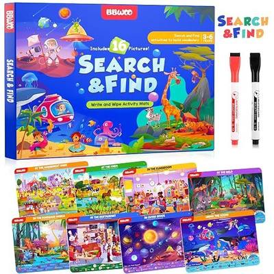 Search and Find Activity Books for Kids Ages 3-5, Travel Games Toys for Car Airplane, Road Trip Activities for Kids Games 4-8, Preschool Learning Activities, Educational Seek Game,Gifts for Boys Girls