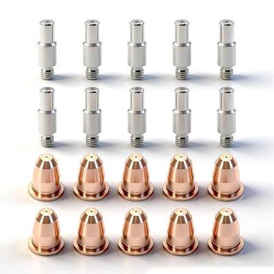 20PCS S45 Plasma Consumables PR0110 Electrode PD0116 Tip Nozzle 30A | 0.8mm 0.030'' Nozzle Compatible with Chicago Electric 95539 95413 60767 95136 97994 Trafimet Plasma Cutter S45 Torch
