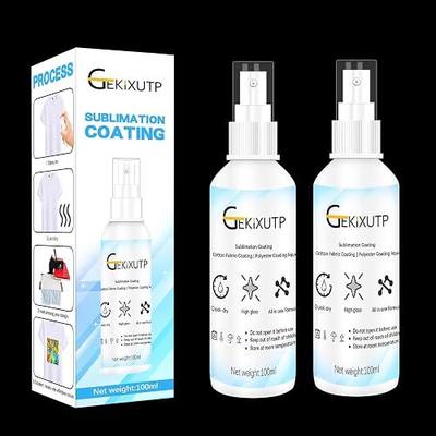 2 x 100ml Sublimation Spray for Cotton Tshirts,Sublimation Coating Spray for T-Shirts, Canvas, Polyester Fabric,Quick Dry, High Gloss,Polyester Spray for Sublimation
